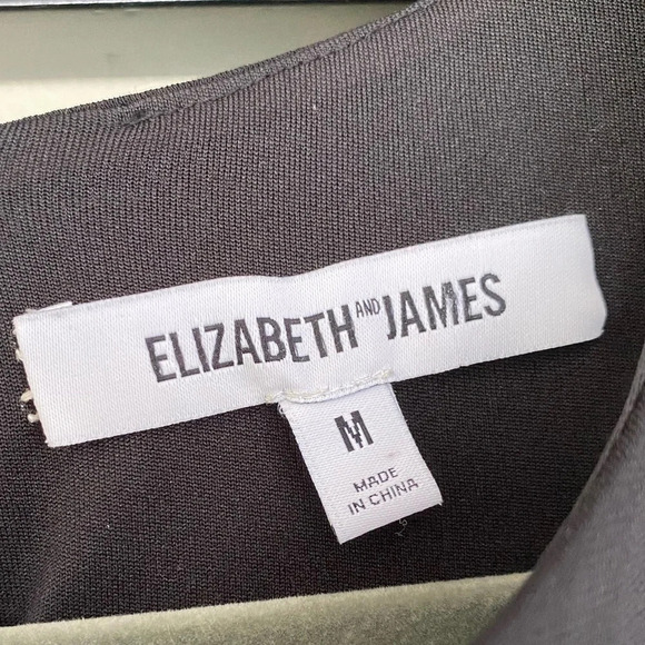 Elizabeth and James, Rowan Blouson Asymmetrical Sleeveless Dress, Black - Picture 9 of 10